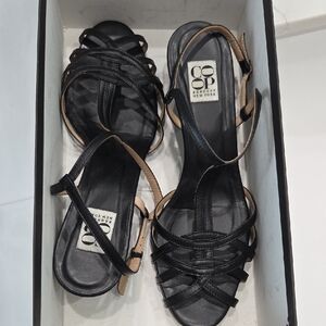 Women's Black and Strappy Sandals